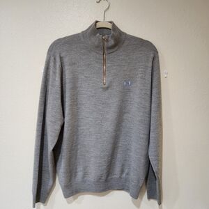 Ralph Lauren National Golf Links of America 1/4 Zip Merino Wool Sweater size L